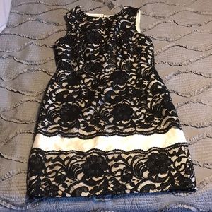 The Limited black Lace overlay sheath dress